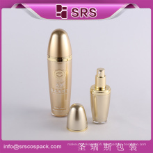 SRS luxury gold color acrylic cosmetic 30ml ball shaped perfume bottle